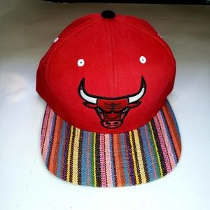 Chicago Bulls Cap NBA hat Jordans Aztec Black Pendleton Mitchell&Ness snapback